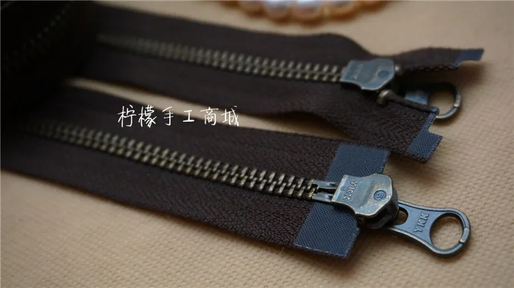 Кардиган YKK кофейный на молнии с двойной молнией 5 дюймов 60 120 см|open zipper|ykk zipperykk zipper