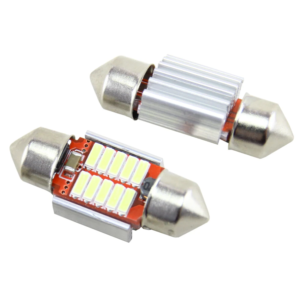 10x31 мм (1 25 &quot) 10 smd 4014 AC/Dc 12v яркий гирлянда белые светодиодные лампы для интерьера