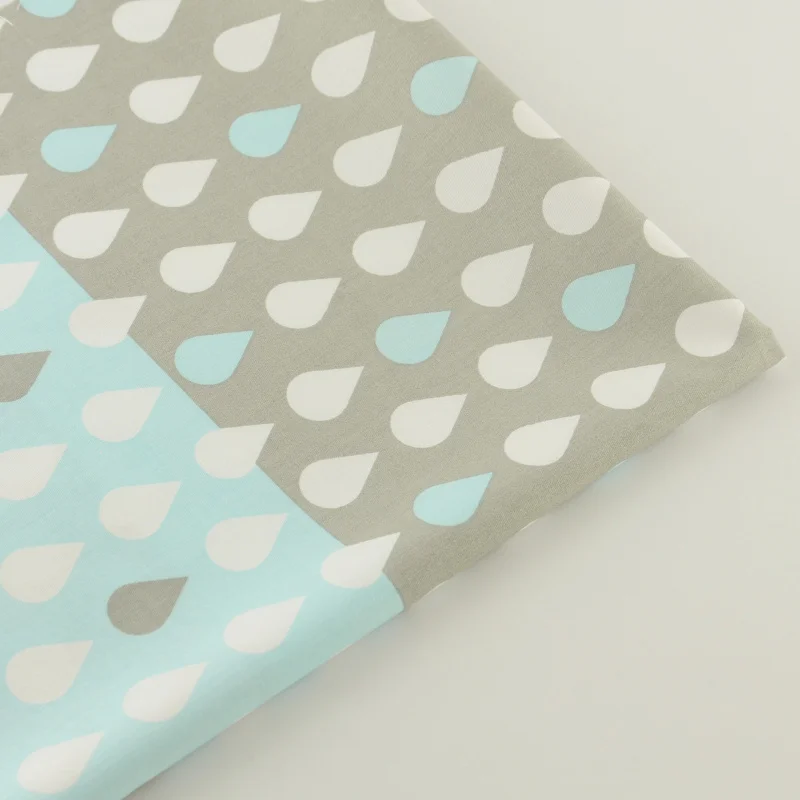 Капля голубой и серый Конструкции Лоскутное шитье ткани куклы Скрапбукинг