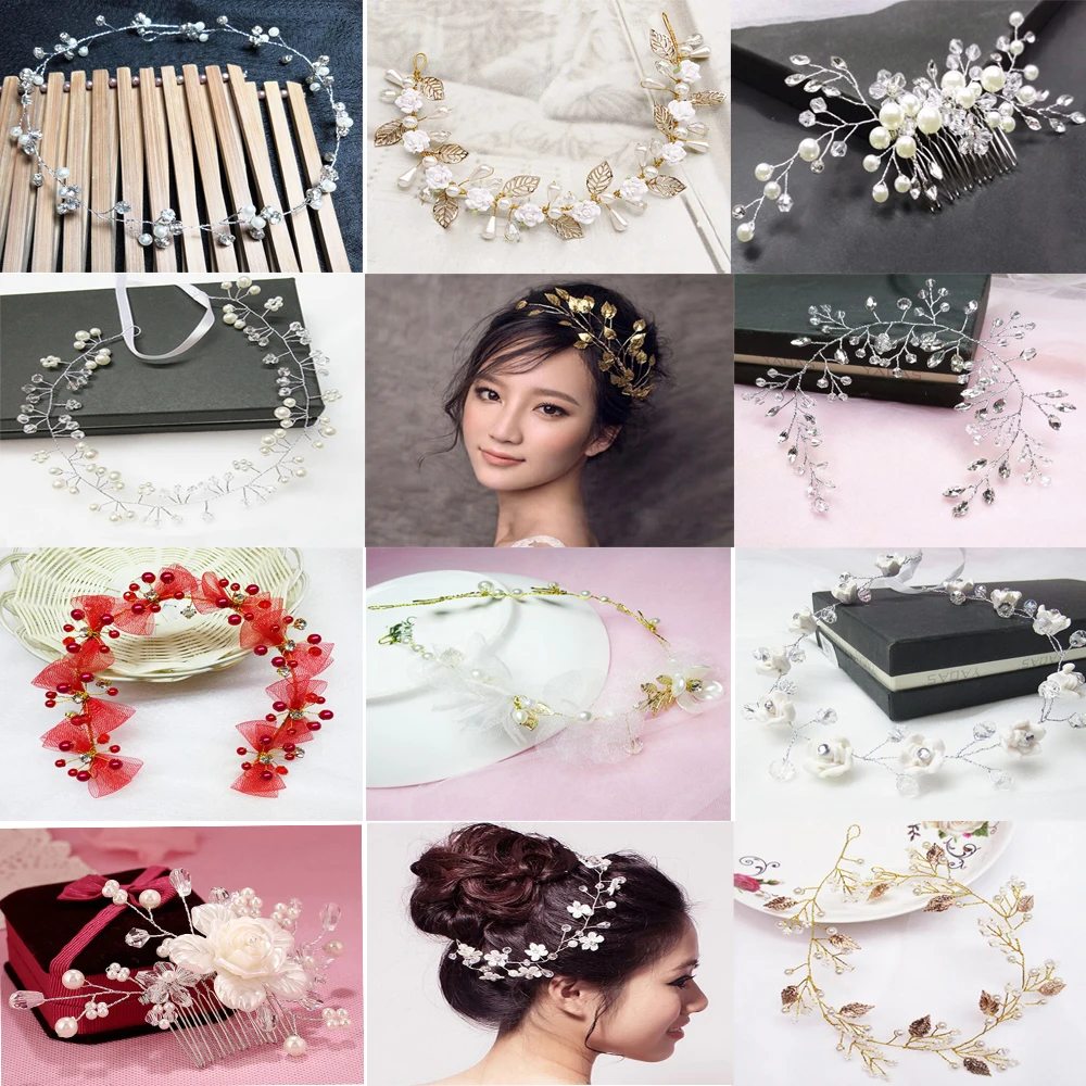 Женский обруч для волос ручной работы Модный свадебный аксессуары