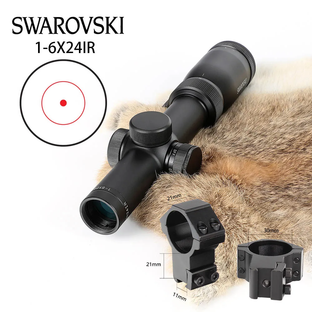 F101 Reticle 11mm Имитация Swarovskl прицел 1-6x24IRZ3 F15 или F101 круглый в горошек перемежать дифференциации смотровое Стекло прицел сделано в Китае - Цвет: F101 Reticle 11mm