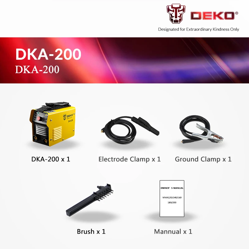 DKA-200 DEKO DKA-120 120A 4.1KVA IP21S инвертор дуговой Электрический сварочный аппарат MMA сварочный аппарат для сварочных работ и электрических работ - Цвет: DKA-200