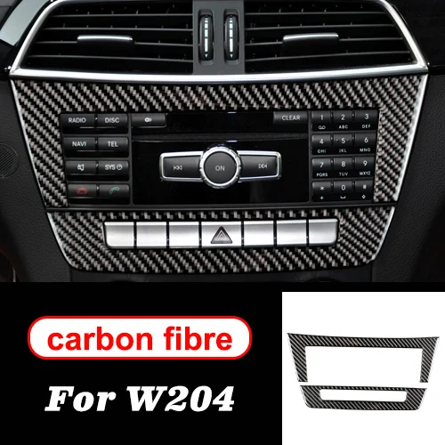 CD Panel Наклейка из углеродного волокна для салона автомобиля с центральным управлением CD Air panel для mercedes W204 C, аксессуары класса 2010-2013 для стайлинга автомобилей - Название цвета: CD Panel