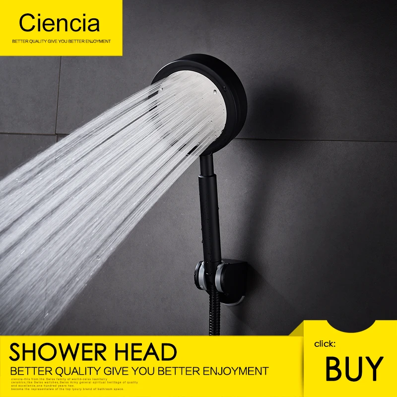 SUS304 ручной душ из нержавеющей стали черный Душ высокого давления | Обустройство