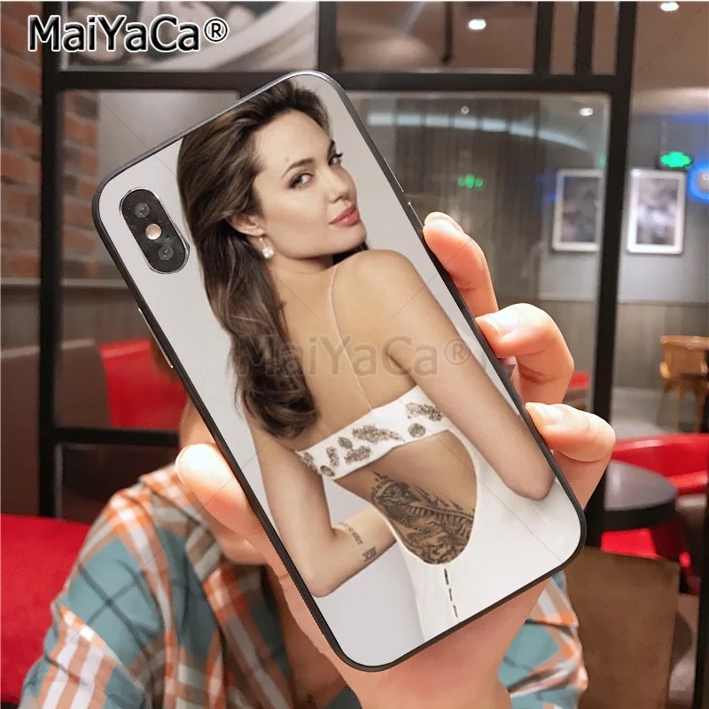 MaiYaCa Angelina Jolie супер милые чехлы для телефонов iphone 11 Pro X 8plus 7 6splus 5s se 7plus чехол