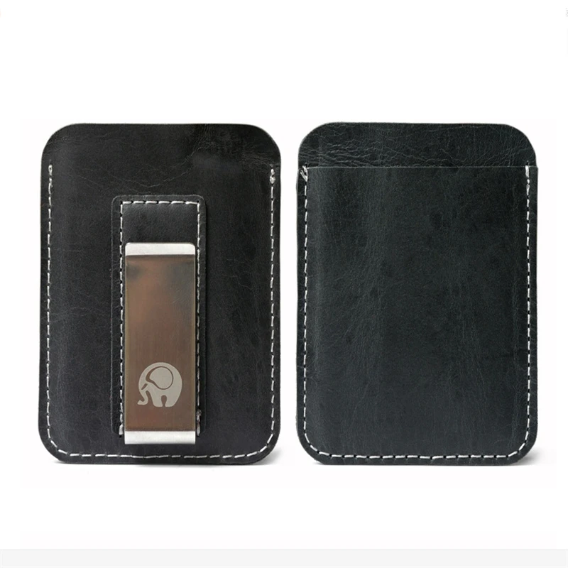 Новинка металлические Короткие Кошельки для денег 1 шт. мужской тонкий клатч из