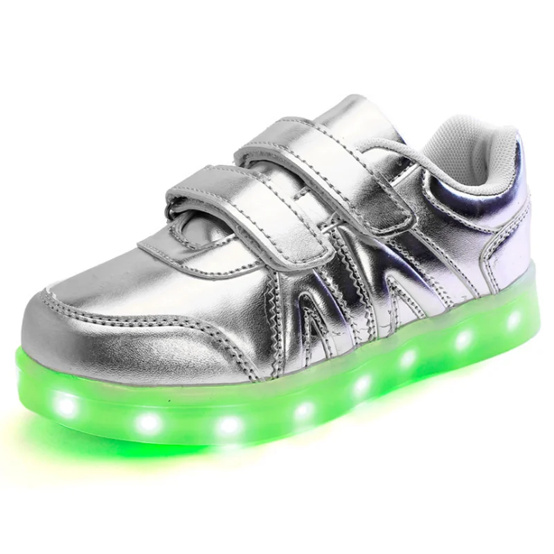 Kids Light Shoes USB Charger Glowing Sneakers Basket Led Children Lighting Boys Girls illuminated krasovki Sneaker | Детская одежда и