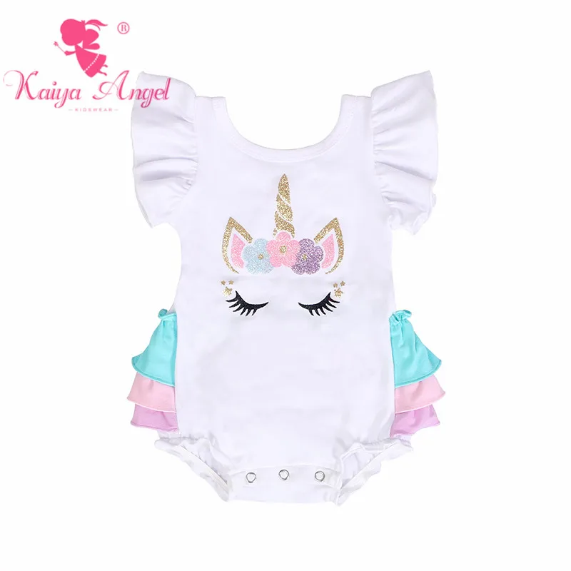 Kaiya Angel 4 июля популярные хлопковые летние комбинезоны с единорогом для
