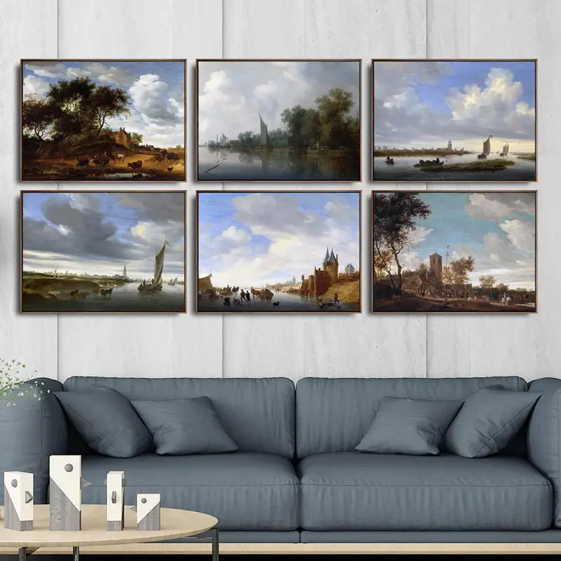 

Home Decoration Art Wall Pictures Fro Living Room Poster Print Canvas Paintings Netherlandish Salomon Van Ruysdael