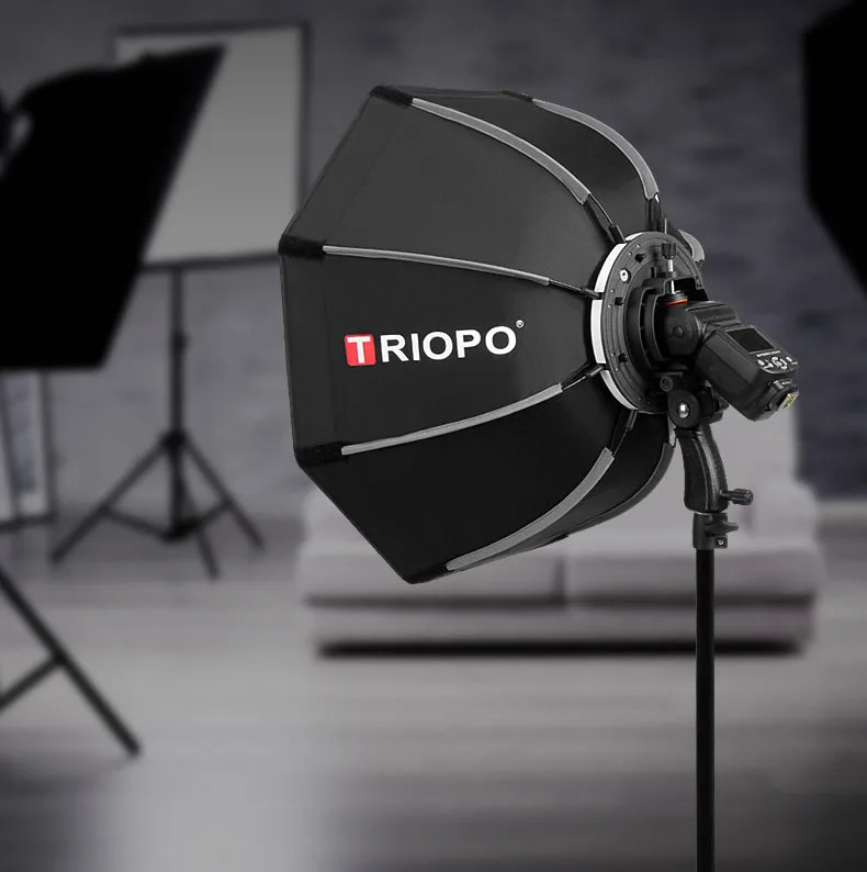 TRIOPO 65 см портативный открытый восьмиугольный зонтик софтбокс для Godox V860II TT600 TT685 YN560 III IV TR-988 вспышка Speedlite софтбокс