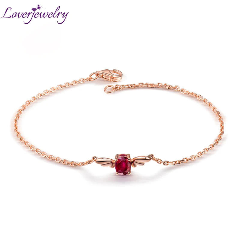 LOVERJEWELRY летучей мыши Форма однотонные 18Kt золото 4 5x5 5 мм овальным вырезом браслет