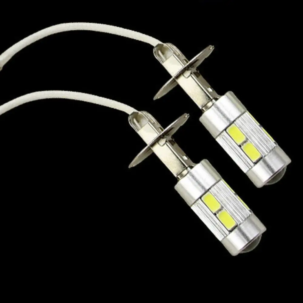 H3 Светодиодные ДХО Противотуманные фары 10SMD 5630 Автомобильные фары дневного света H3 лампы день дальнего света 12 V автомобиля внешние светло-1 шт