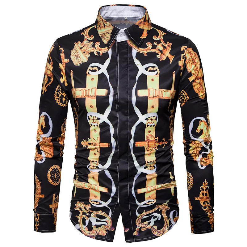 Мужская хлопковая рубашка с длинным рукавом Повседневная дышащая в британском