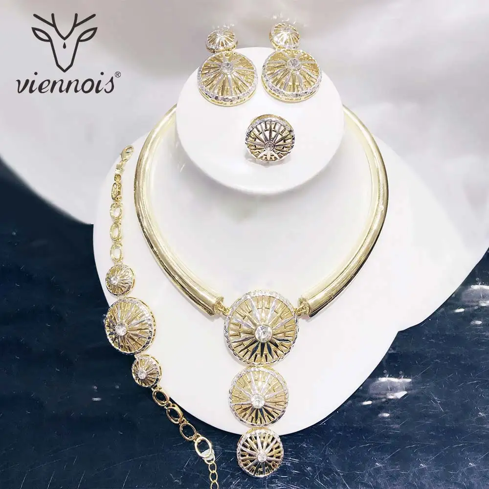 Viennois микс серебро/золото цвет серьги гвоздики длинные африканские полые набор украшений для женщин Ювелирные наборы Новинка
