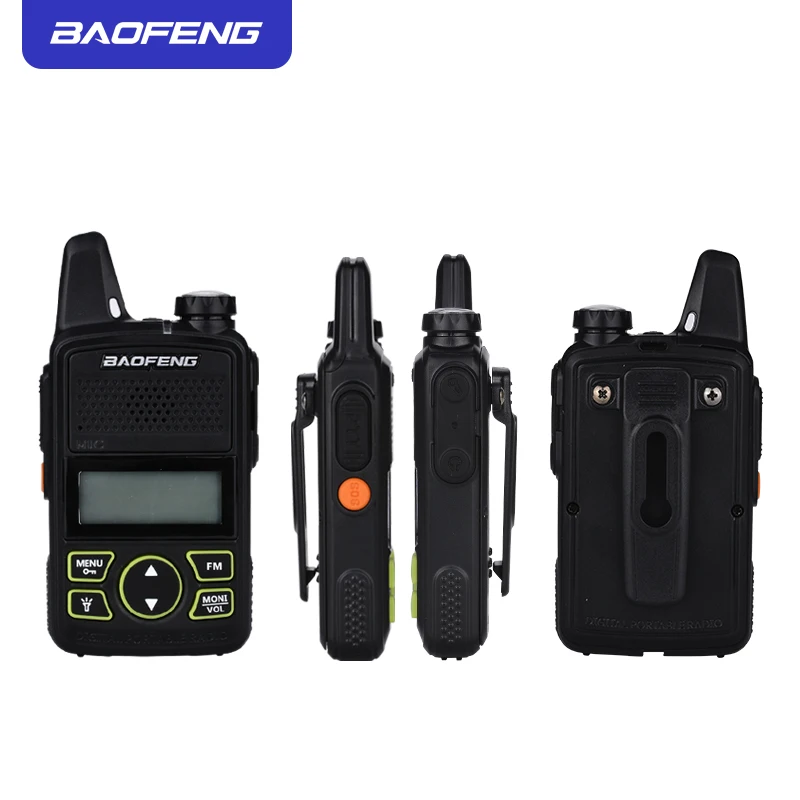 Baofeng bf t1 детская рация мини двухстороннее радио UHF портативная FM функция USB ультра