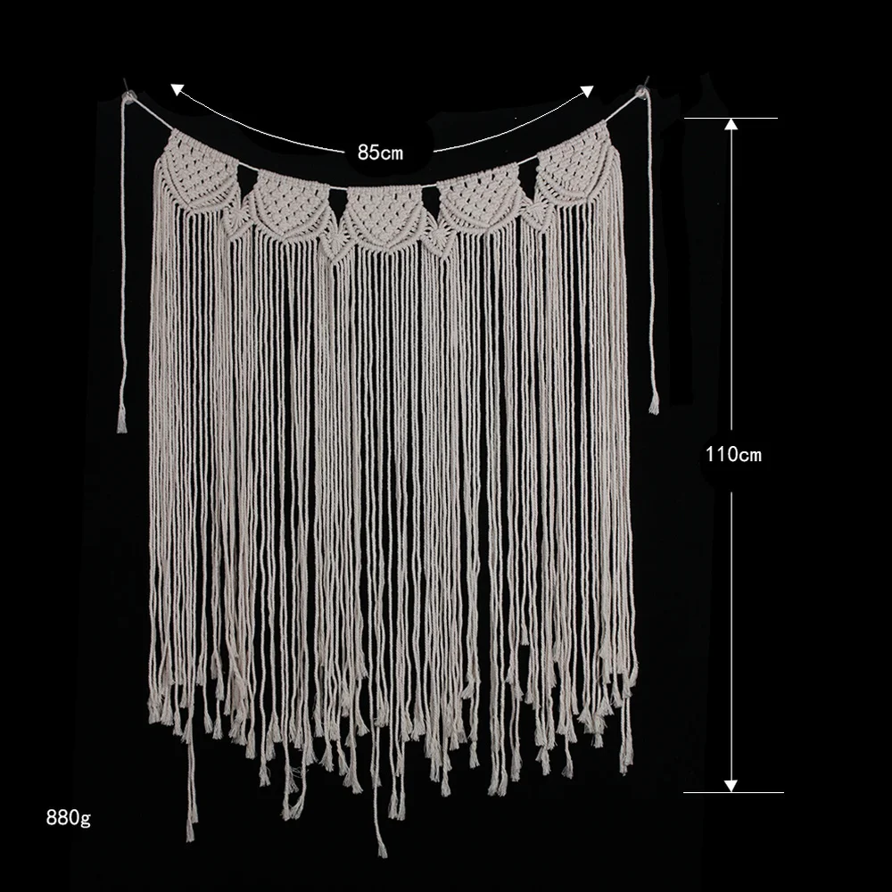 Handmade Wall Hanging Cotton Woven Tapestry Boho Large Wedding Backdrop Decoration for Living Room 85x110cm | Дом и сад