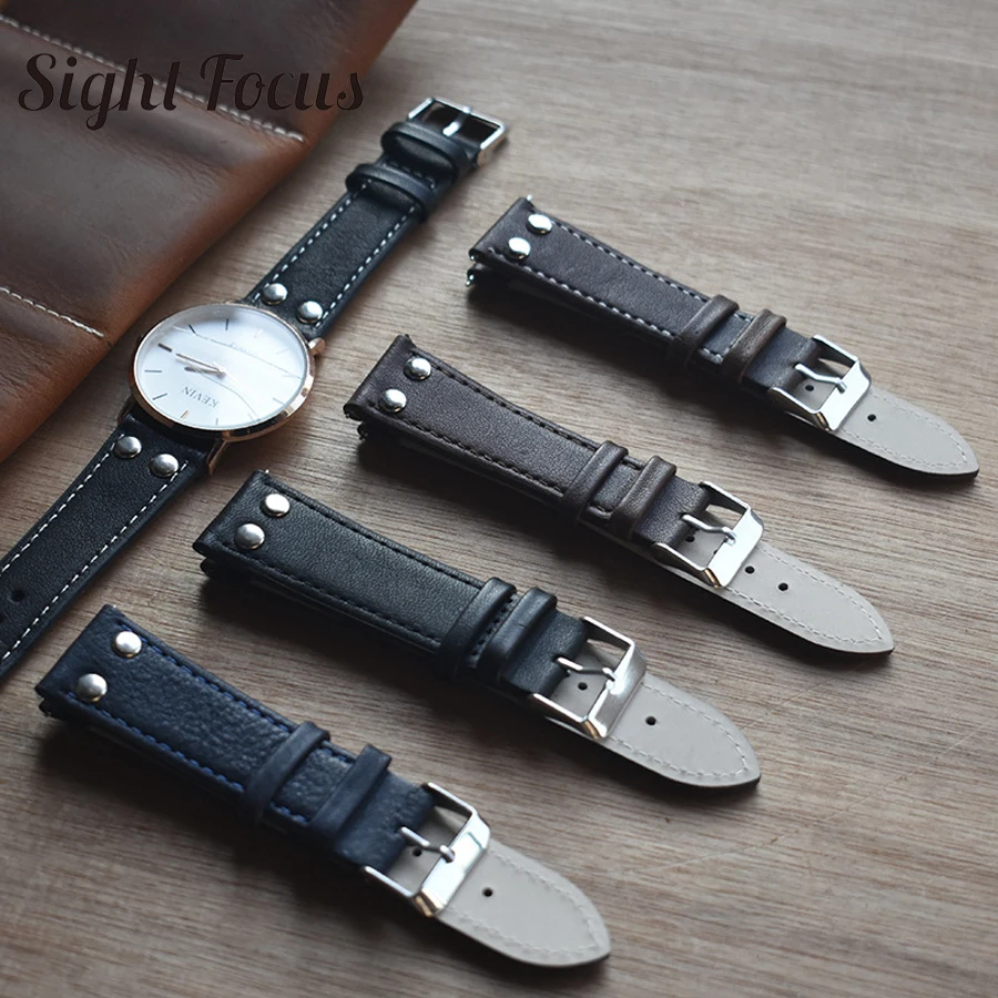 Кожаный ремешок для часов Stowa Pilot Strap Flieger Classic Series Chrono/Sport/Verus часы серии заклепки 18