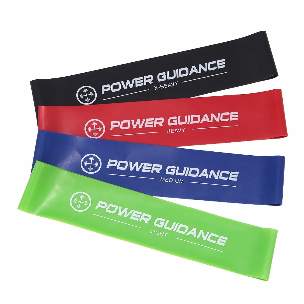 Power Guidance латексные Эспандеры для фитнеса с петлей-4 уровня-спортивный браслет для упражнений для ног и рук
