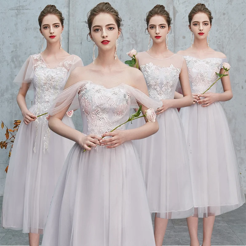 Свадебная вечеринка элегантное платье невесты Vestidos вышивка плюс Размеры Тюль