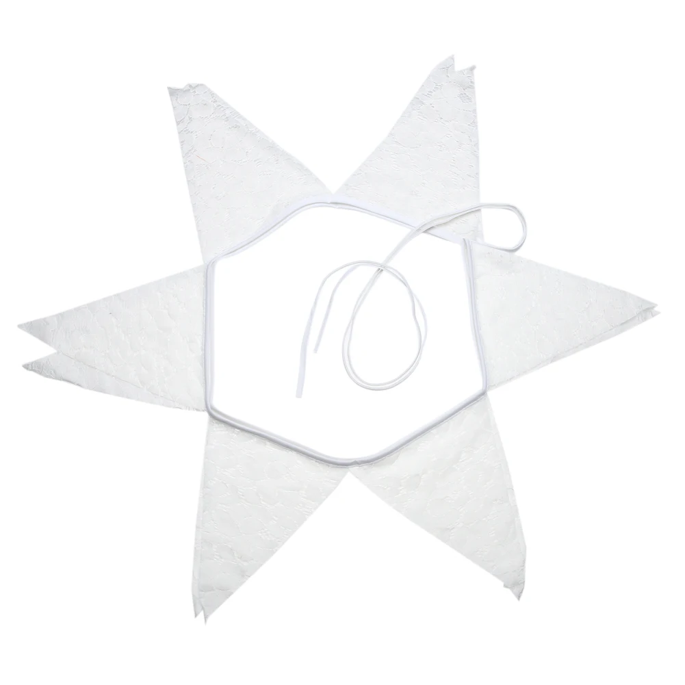 

12 Flags 3.2m White Lace Flag Banner with Flower Cotton Fabric Bunting Pennant Garland Wedding Decoration Party Supplies