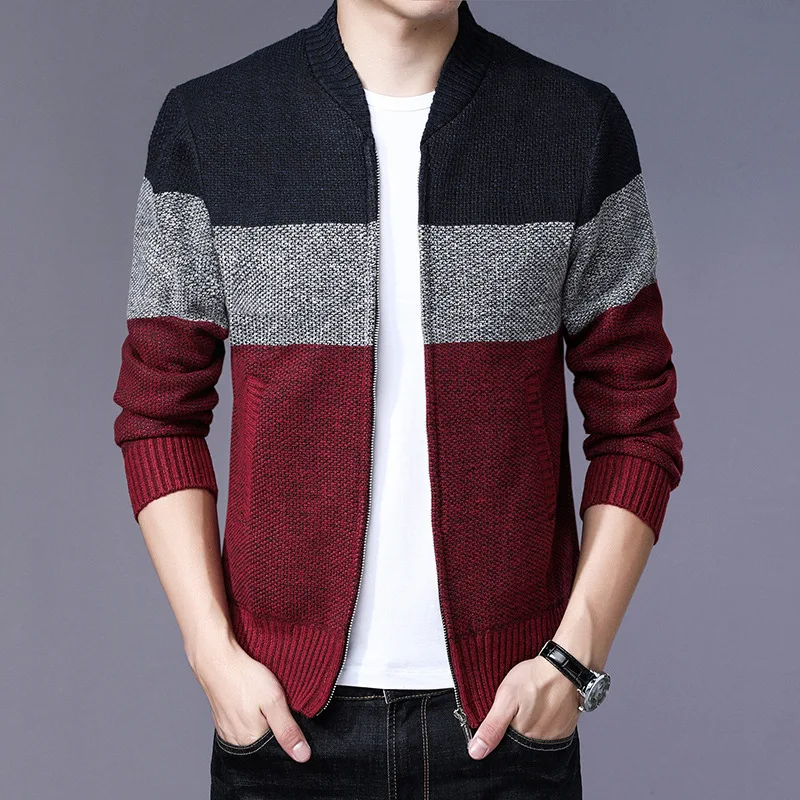 Осенняя и зимняя новая мужская одежда круглый воротник плюшевая теплая куртка с