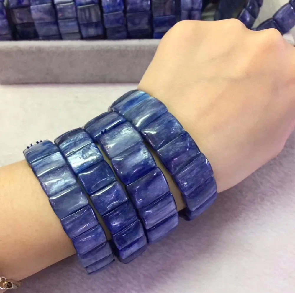 

natural kyanite beads bracelet natural GEM stone bracelet DIY jewelry bracelet for woman wholesale !
