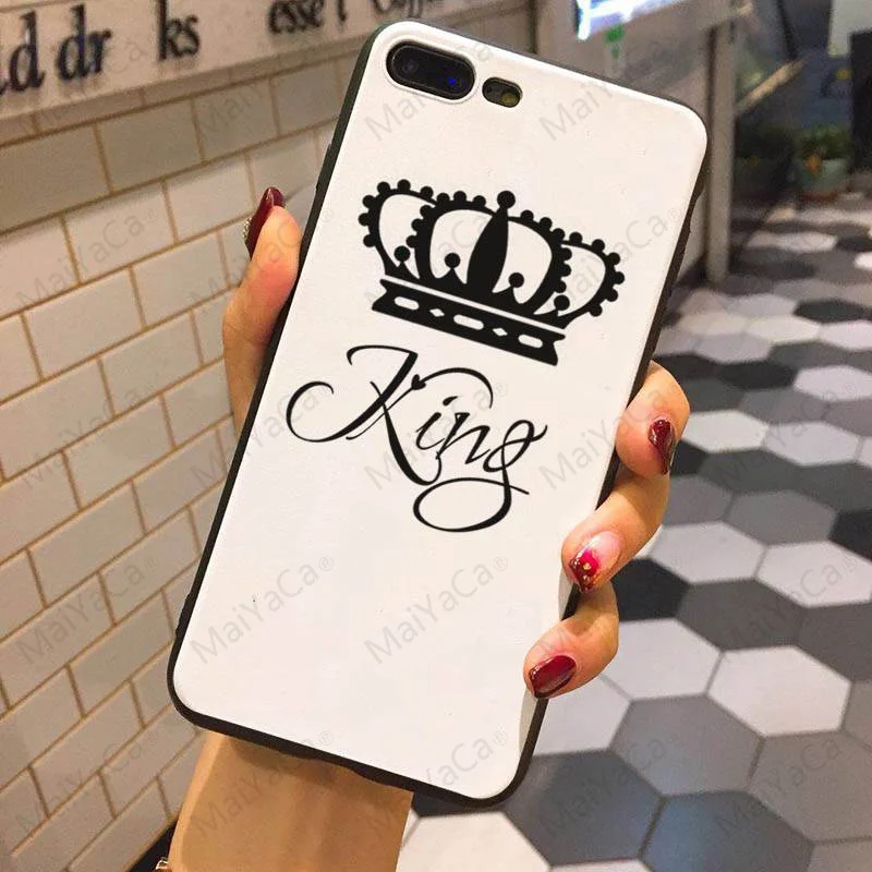 MaiYaCa King and queen Coque Shell чехол для телефона Apple iPhone 7 7plus X 8 8plus 6s 6 6plus 5 5S XR XSMax - Цвет: 7