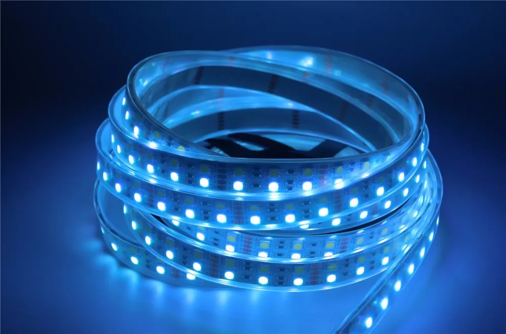 5 м Двухрядные IP20/IP67 Водонепроницаемый 5050 SMD RGBW(RGB+ белый) RGBWW(RGB+ теплый белый) гибкий светодиодный полоски DC12V 5 м 120 светодиодный/М 600 светодиодный s