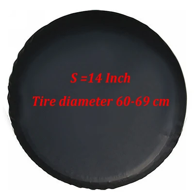 S--14 inch 1 шт. автомобильный чехол для запасных шин водонепроницаемый пылезащитный чехол для колеса автомобиля чистый черный чехол для внедорожника джип Киа - Цвет: S--14 inch