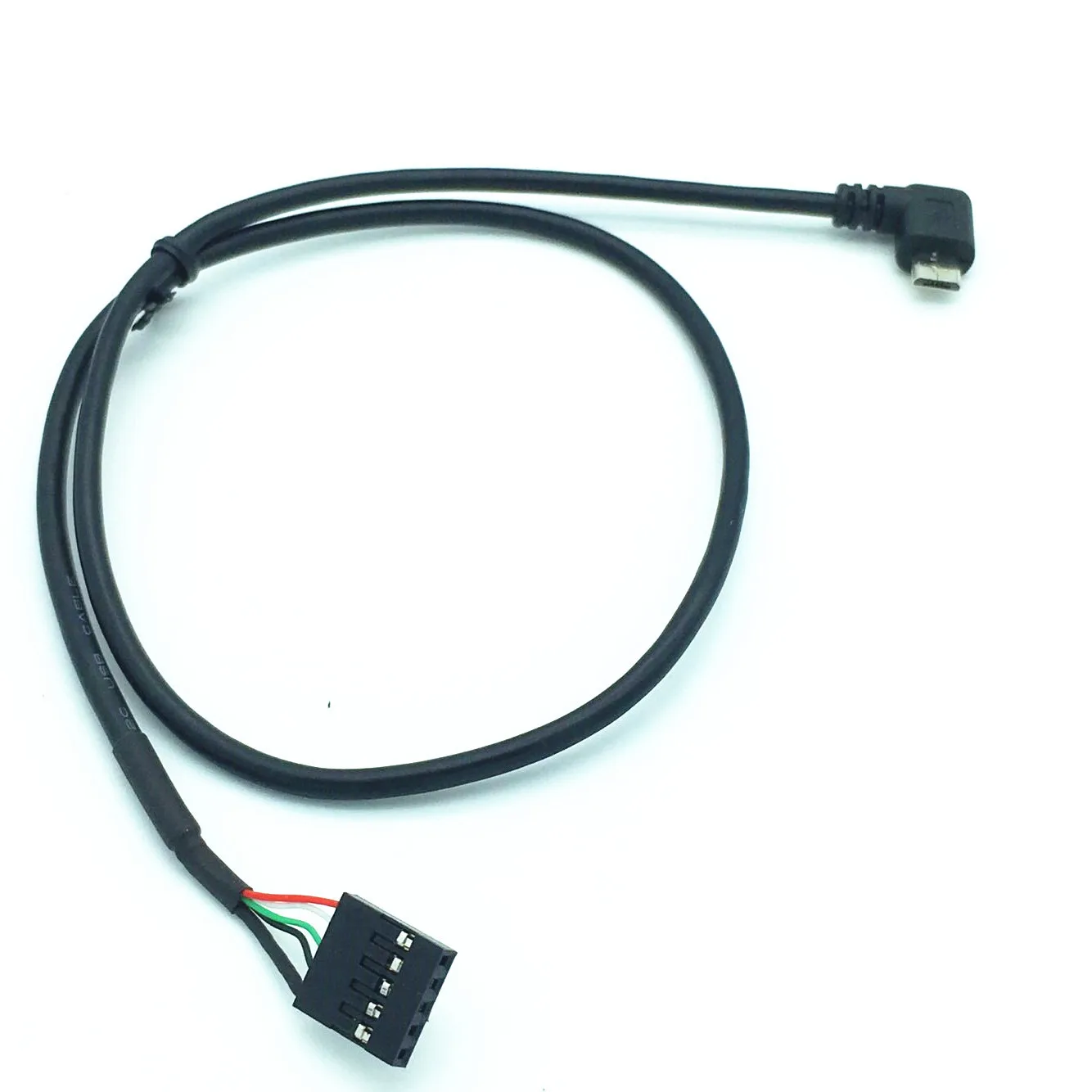 50 см usb micro 5P Male 90 левый угол до 1x 5Pin Female 2 54 USB header PCB материнский кабель|left angle|motherboard