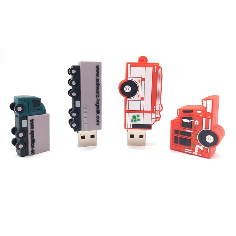 Usb флеш накопитель с мультяшными рисунками пожарных грузовиков 4 ГБ 8 16 32 64 карта