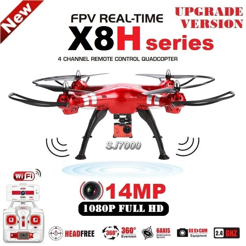 SYMA X8HG X8HW Радиоуправляемый Дрон 2 4 г 6 Ось FPV RC Квадрокоптер с SJ7000 14MP 1080 p Full HD WiFi
