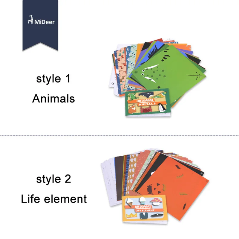 Mideer игрушка оригами 60 шт./компл. дети ручной работы Бумага животные/жизненный