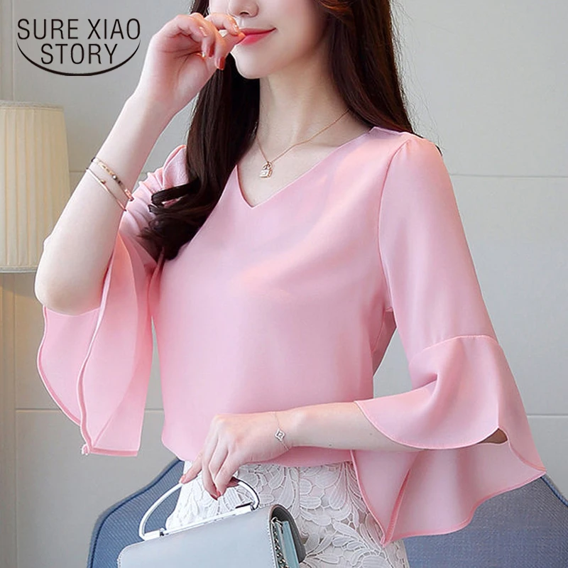 Новинка 2018 Весенняя элегантная женская блузка феи Женская Повседневная Блузка с
