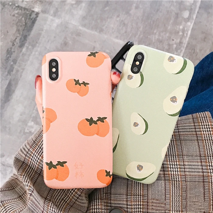 Свежий Оранжевый фруктовый чехол для телефона Iphone Xs Max Xr скраб мягкий силиконовый