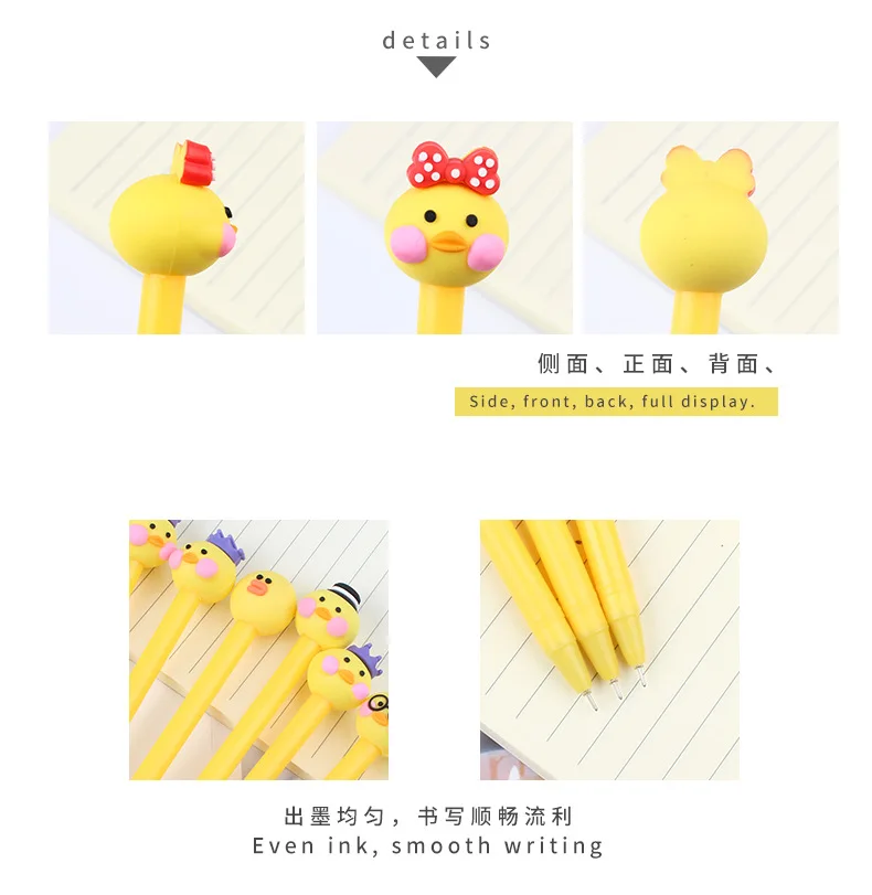 24 шт. оптовая продажа креативный ПВХ мягкий гель желтая курица моделирование