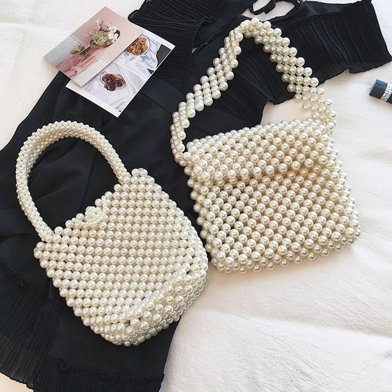 Ручной Работы Lady beaded жемчужные сумочки Для женщин вечерние Модные Сумки из