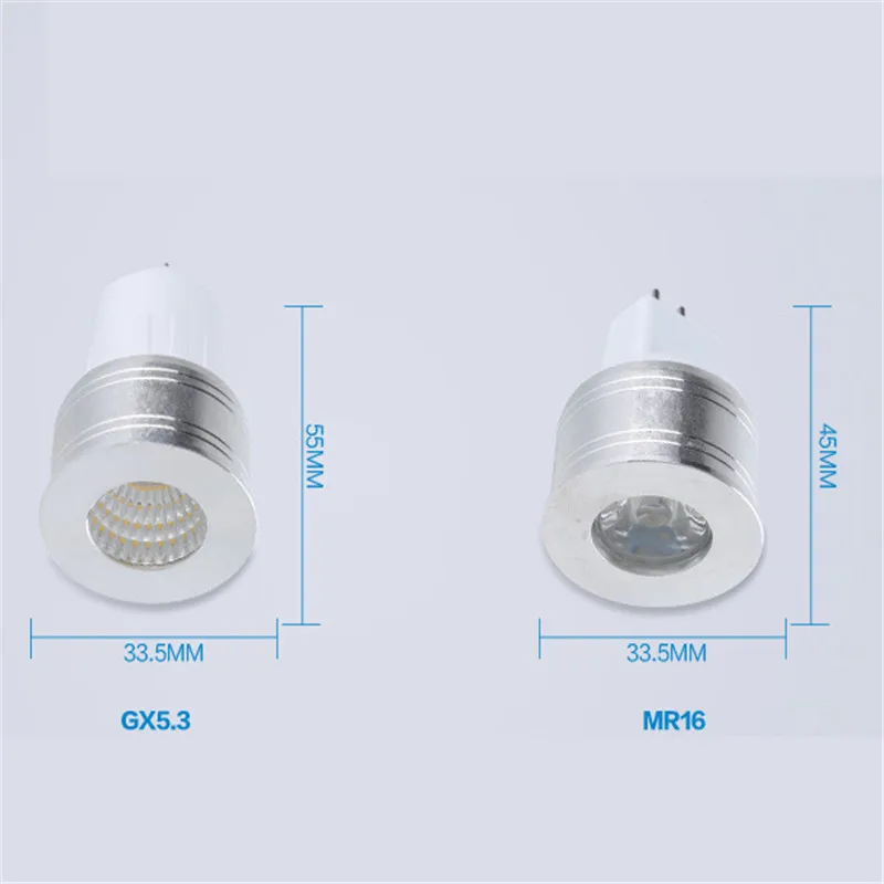 

3W 5W 6W MR11 MR16 COB GX5.3 LED Bulb Lamp 12V 85-265V White/Warm White Light Energy Saving Led Lighting Surface diameter 33.5MM