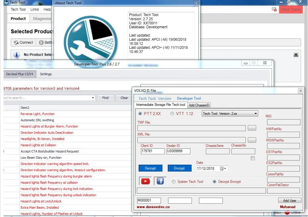 2019 Премиум технологический инструмент 2.7.25 (PTT / VCADS) (разработка) + Devtool plus новая
