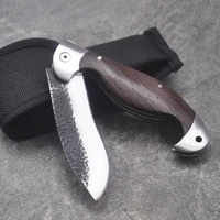 8 2 damascus tactical folding knife color wood handle duanda blade camping survival pocket knives outdoor hunting tools edc