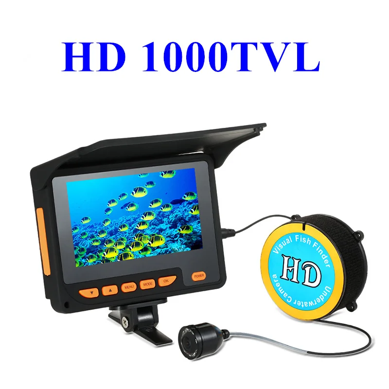 Оригинальный рыболокатор 20 м 1000TVL камера для подводной рыбалки видеомонитор с