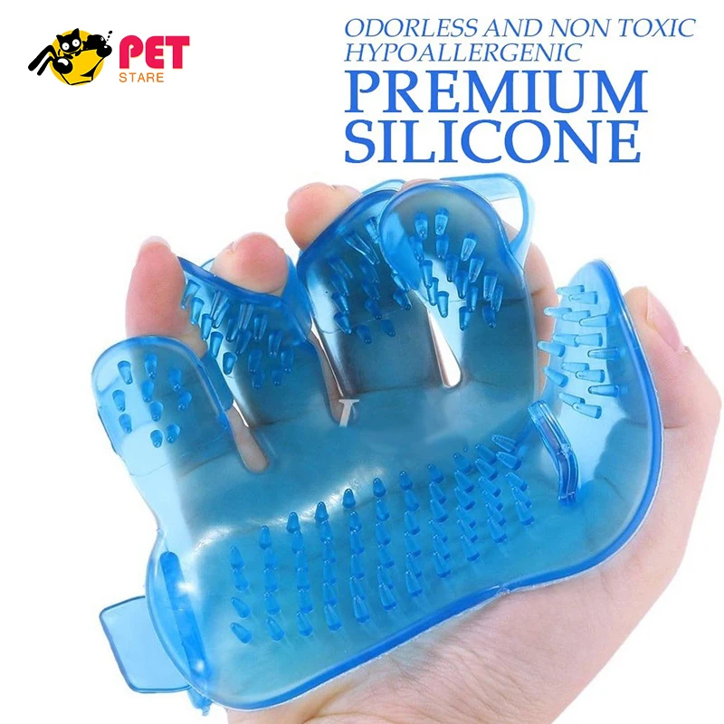 Pet Dog Comb Bathing Supplies Cat Grooming Shower Bath Massage Brush for Hand Shaped Glove Hypoallergenic Silicone |