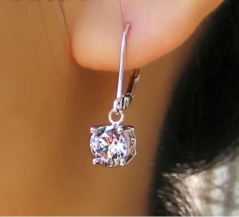 Женские серьги подвески из серебра 2.02ct с подвеской 925 пробы|earrings 14k|earrings sterlingearrings