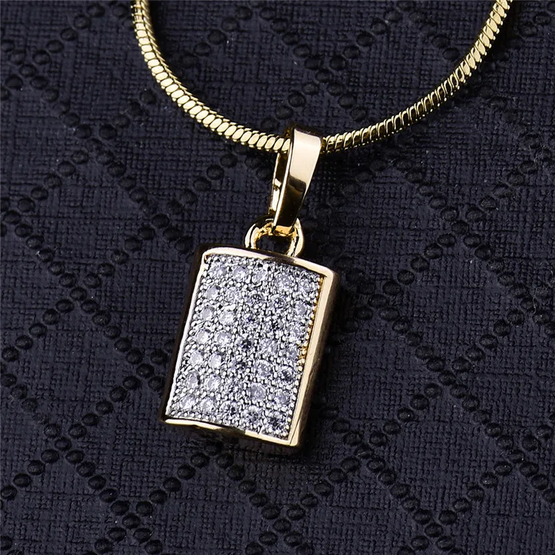 Женская подвеска в виде змеи BUDONG серебряная/Золотая квадратная с белыми