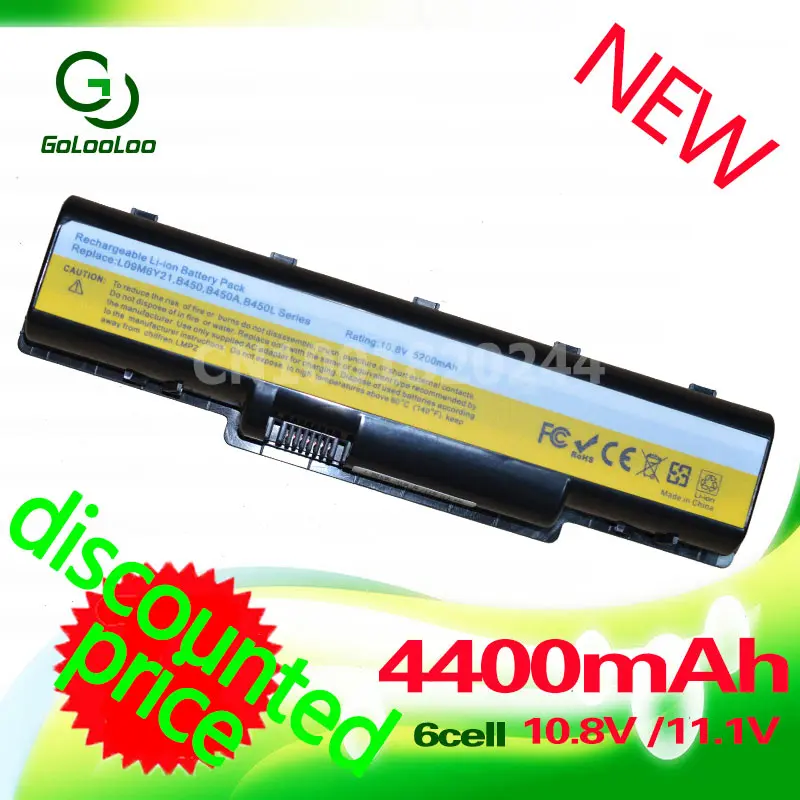 Golooloo B450 4400MaH лаптоп с Батарея для lenovo L09S6Y21 L09M6Y21 B450L B450A|laptop battery for lenovo|laptop batterybattery