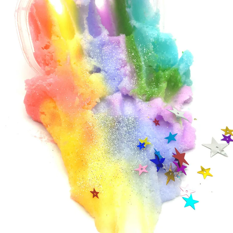 Снежная как грязь интересные DIY слаймы декомпрессионные игрушки для детей