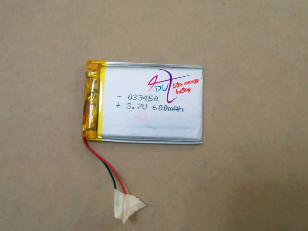 Лучший размер батареи 033450 3 7 V 500mah литий полимерный аккумулятор с защитной доской