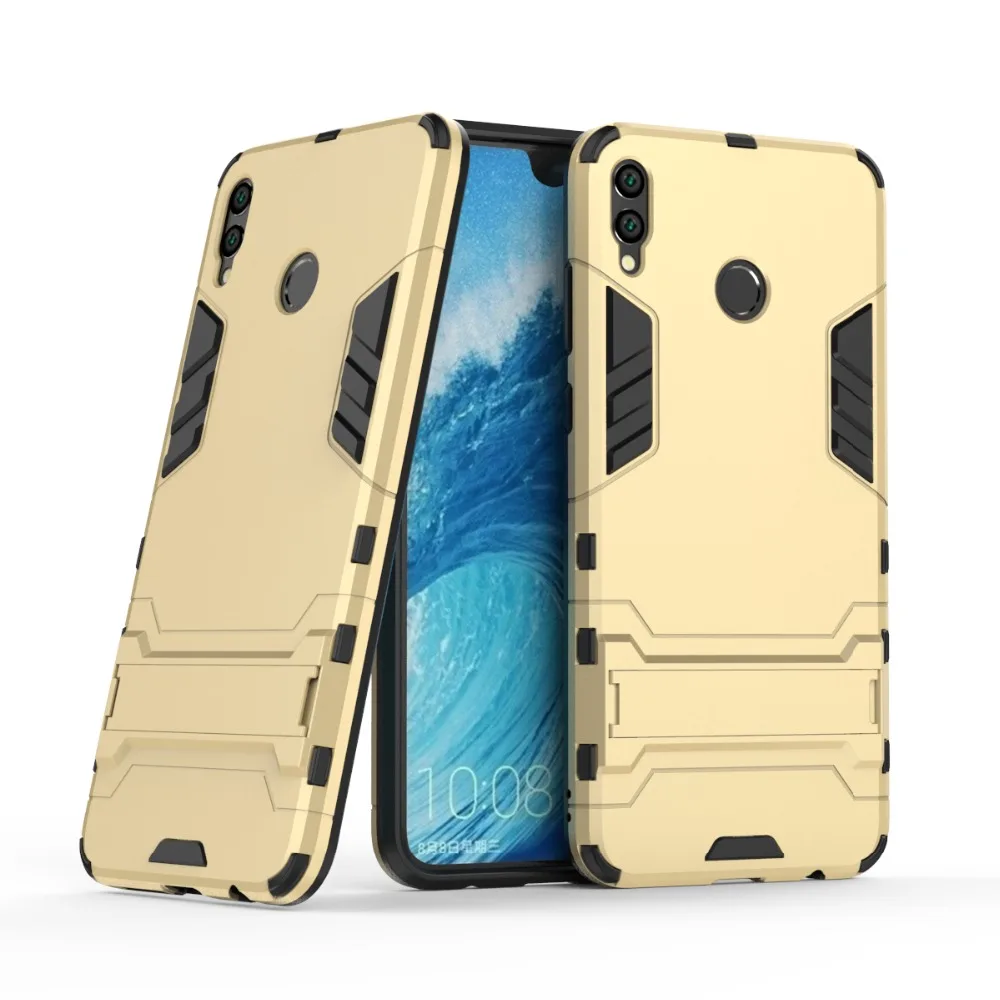 Сверхпрочный робот Hybrid ТПУ & PC армированный чехол с подставкой для huawei Honor 8X Max
