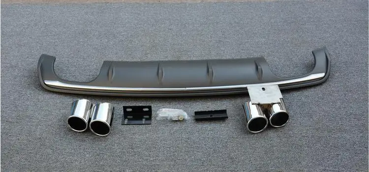 Diffuser Exhaust A ABS 4 выхода заднего бампера Диффузор с выхлопными наконечниками для Audi A3 S3 2 вида стилей - Цвет: Diffuser Exhaust A