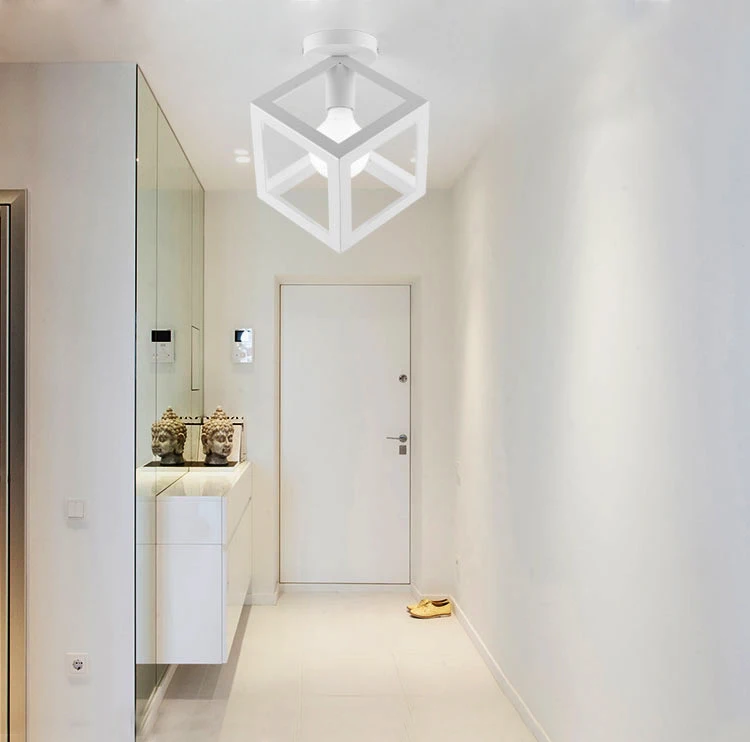 ECOBRT черные потолочные светильники в скандинавском стиле с розеткой E27 модные